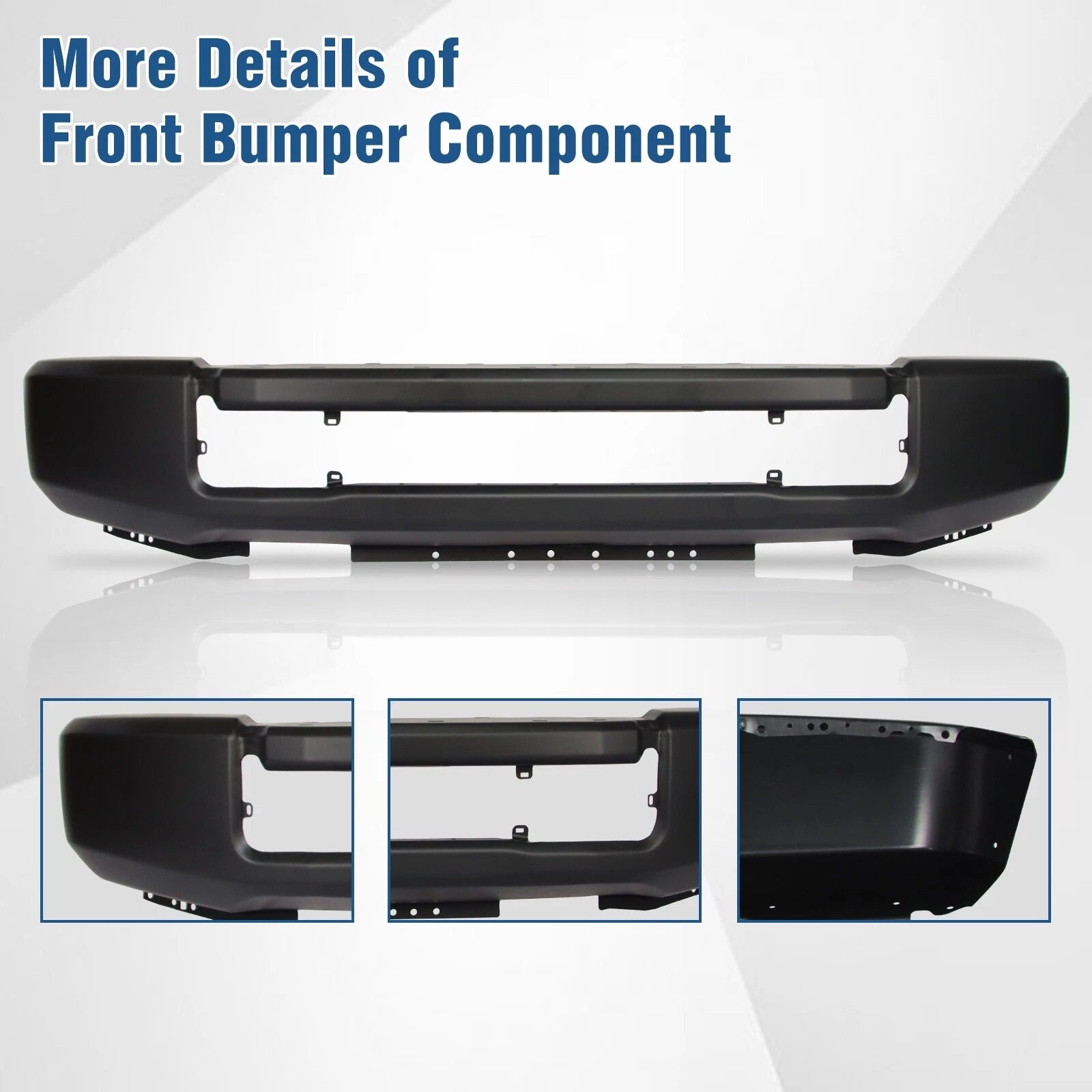 Black Steel Front Bumper Face Bar for Ford F-250 F-350 Super Duty (2020–2022)