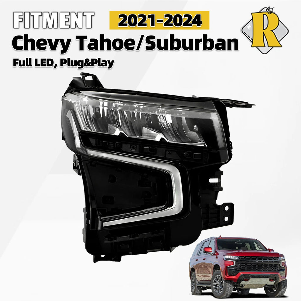 Full LED Headlight for Chevy Suburban/Tahoe (2021–2024) Right Side