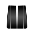 4pc Carbon Fiber Pillar Post Covers for 2015-2022 Ford F-150 Reg Cab