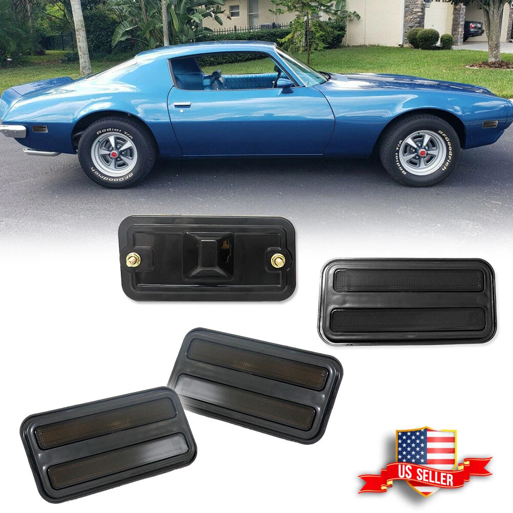 Set of 4 Smoked Side Marker Light Housings for Pontiac Firebird (1970–1981)
