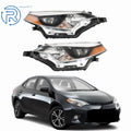 Chrome Headlight for Toyota Corolla (2014–2016) Halogen w/LED DRL Left+Right
