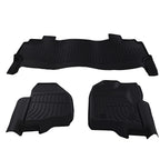 Set of 4 Black Waterproof Floor Mats Liner for Ford F-250/F-350/F-450 (2012–2016)