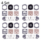 Set of 4 Carburetor Rebuild Kits for Husqvarna 257, 250R & Poulan 2800, 3300 (K20-HDA)
