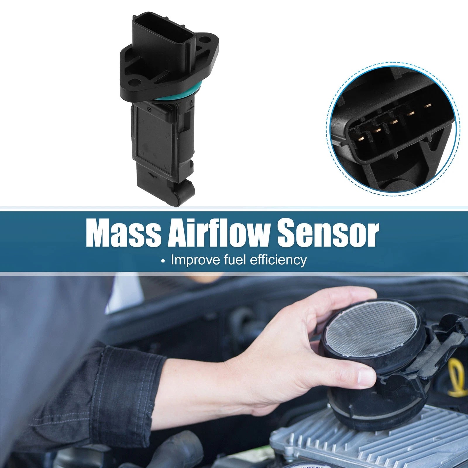 Mass Air Flow Sensor 22680-5U400 for Nissan Almera N16 (2002–2016)