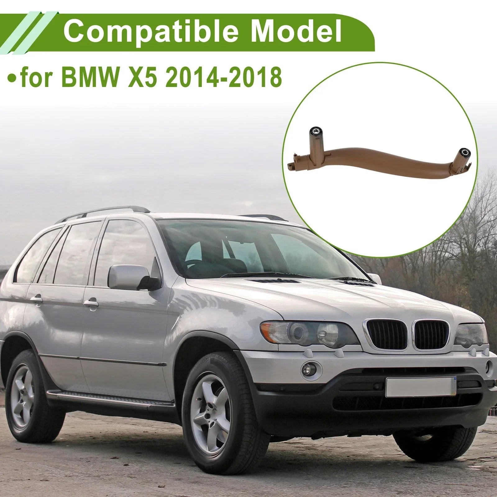 Front Passenger Side Door Panel Handle Pull Trim Cover for BMW X5