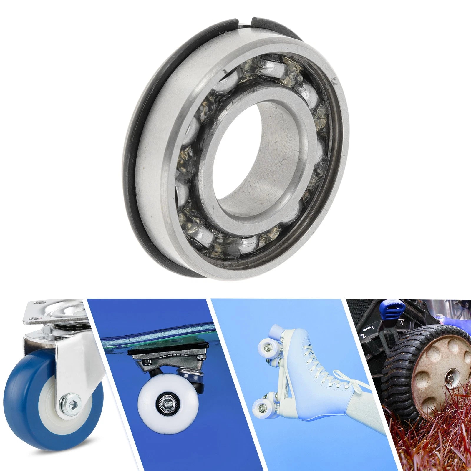 6002NR Deep Groove Ball Bearing for Scooter Skateboard Wheel (15x32x9mm)