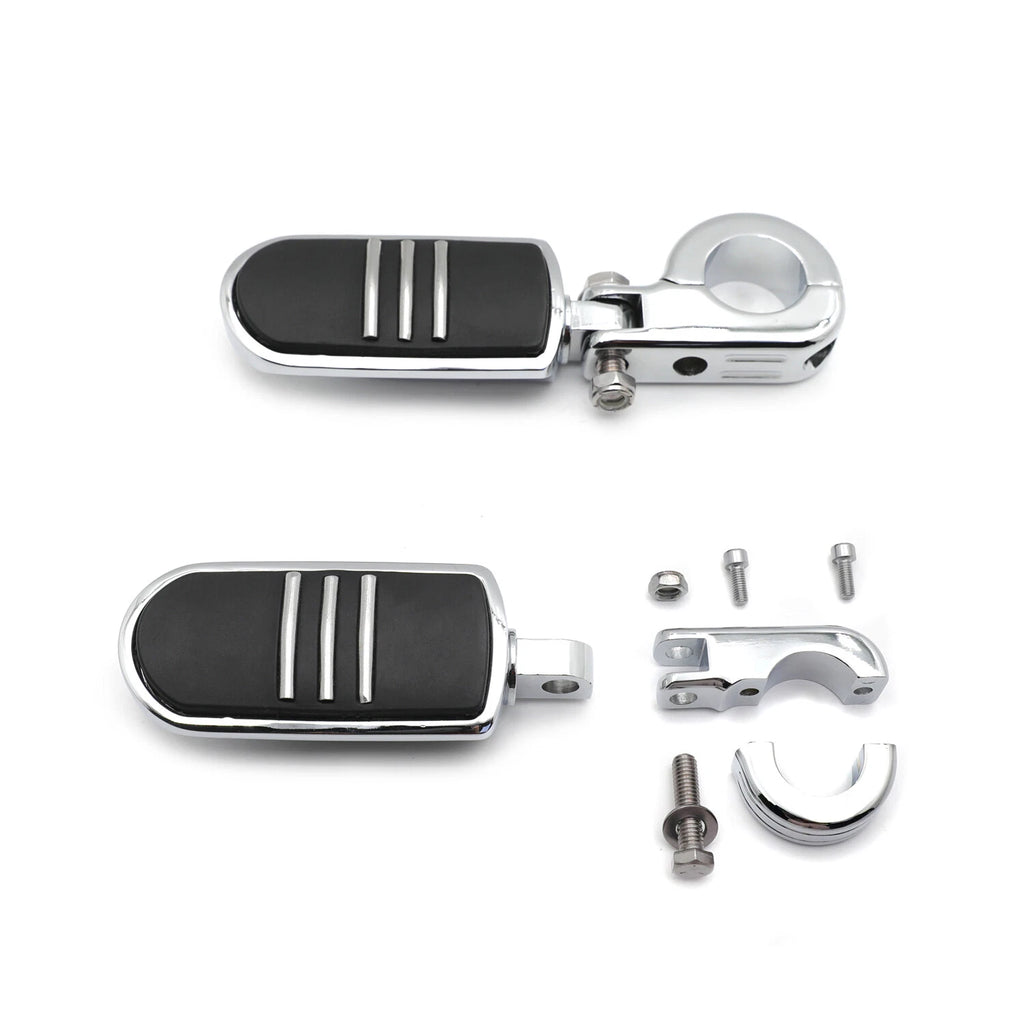 HTTMT 1.25" Highway Flame Foot Peg P Clamps for Harley Sportster (1988–2023)