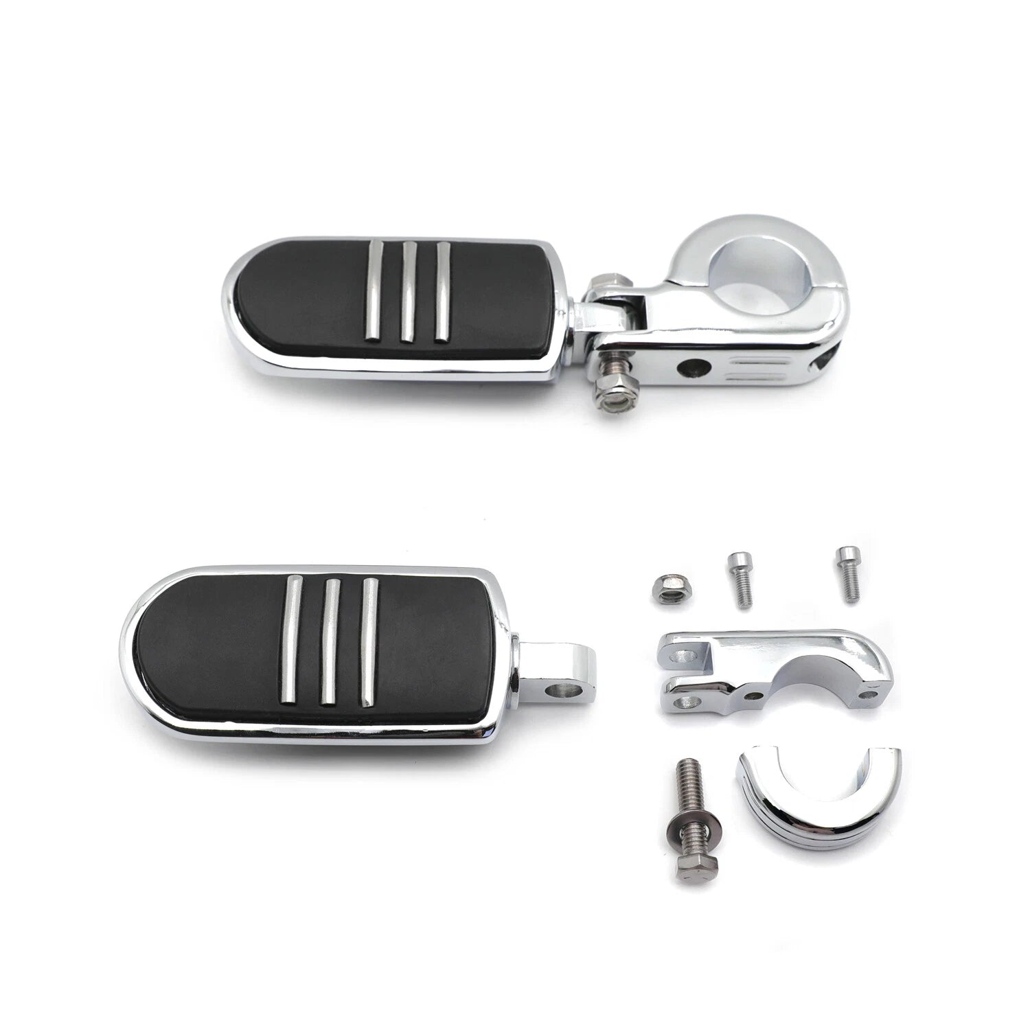 HTTMT 1.25" Highway Flame Foot Peg P Clamps for Harley Sportster (1988–2023)