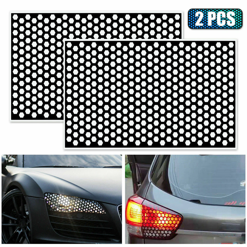 2X Honeycomb Tail Light Stickers for Car