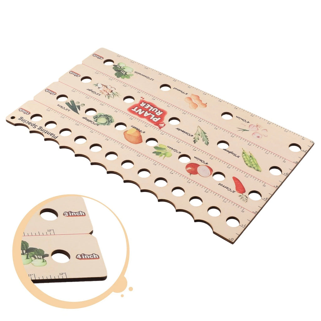 Wooden Plant Ruler Gardening Tool Set