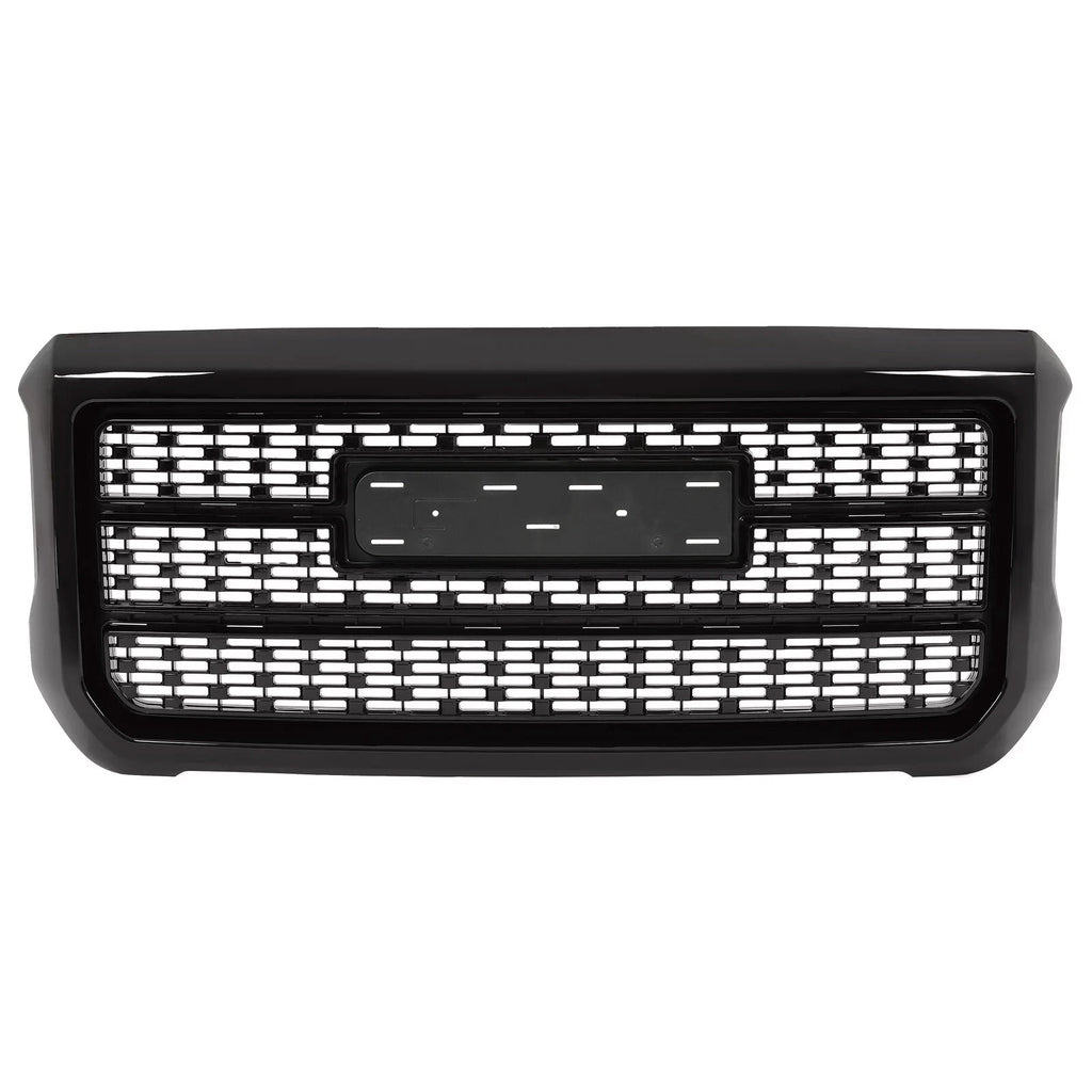 Front Bumper Upper Grille for GMC Sierra 2500HD 3500HD (2015–2019) - Gloss Black