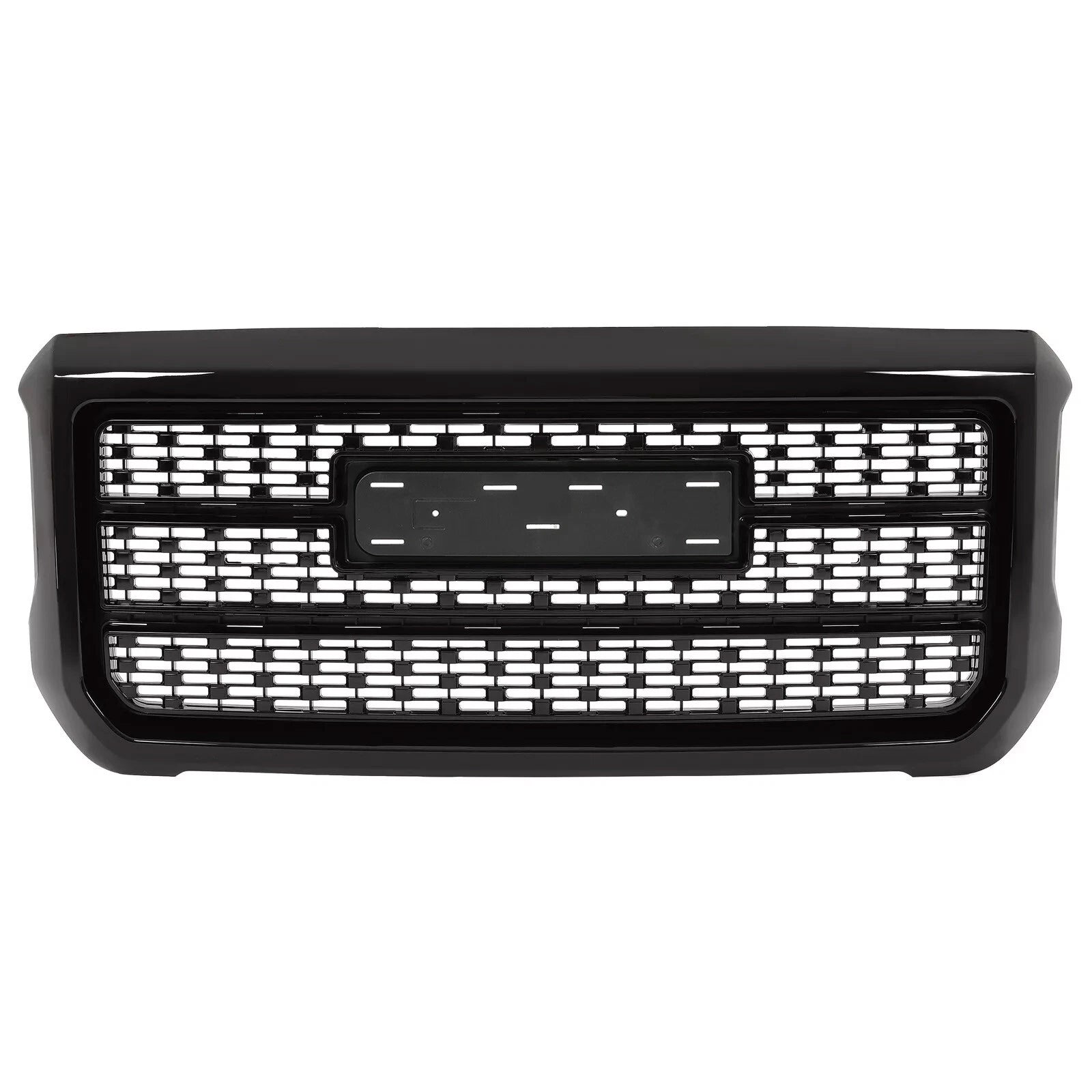 Front Bumper Upper Grille for GMC Sierra 2500HD 3500HD (2015–2019) - Gloss Black