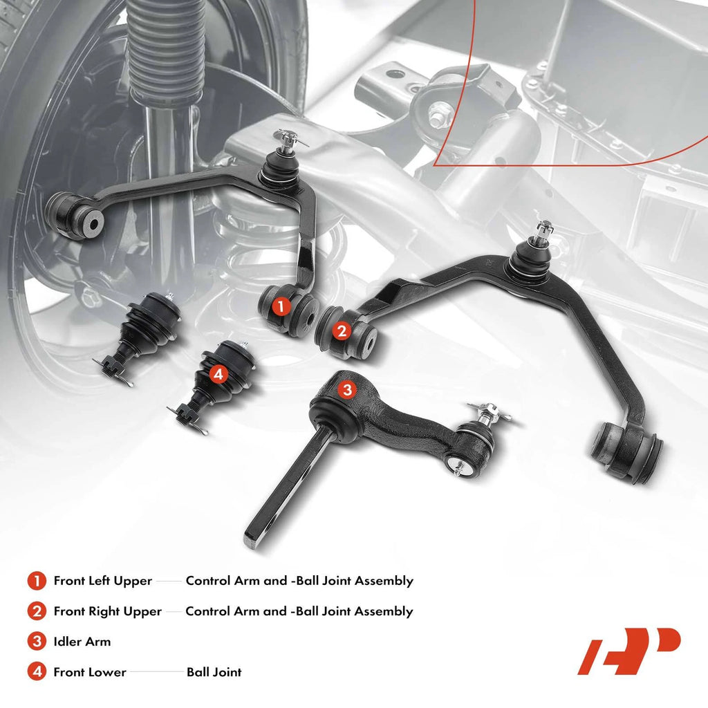 5X Front Upper Control Arm & Ball Joint for Ford F-150 (1997-2003)