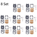 Set of 8 Carburetor Diaphragm Rebuild Kit for Chainsaw 38/45/52/58 4500 5200 5800