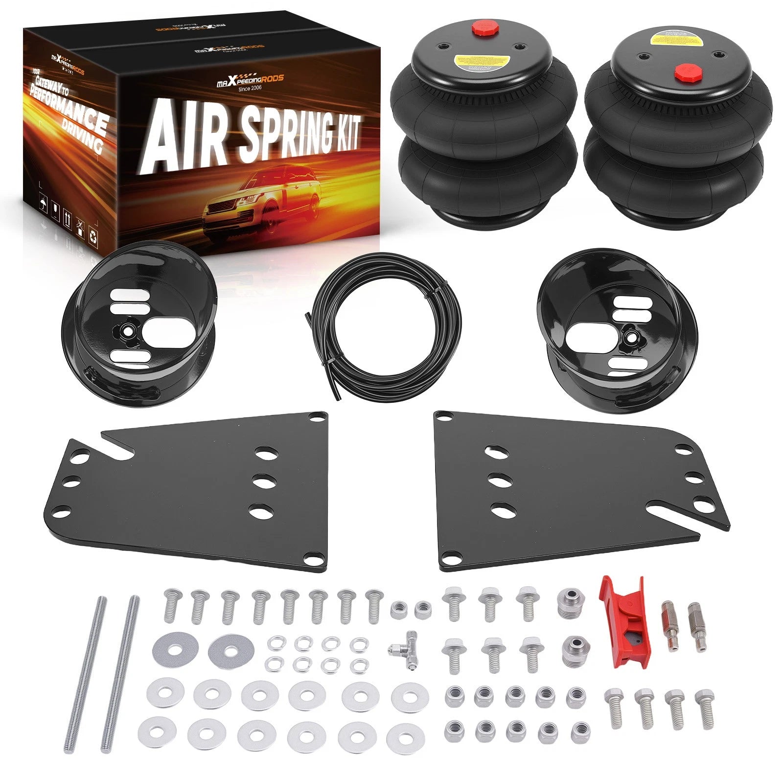 Front Air Ride Suspension Brackets & 2600 Bags Kit for Chevy Brookwood (1958–1961)