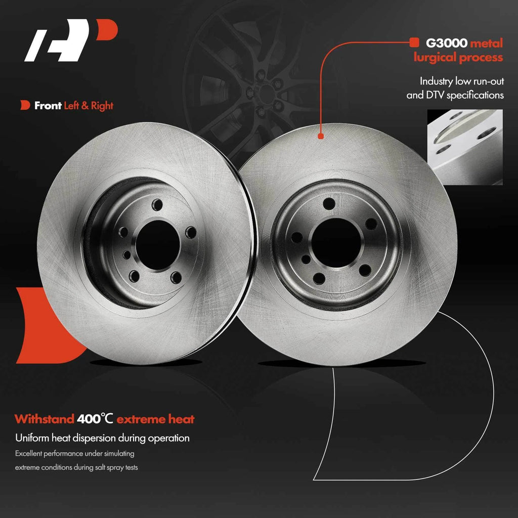 2X Front Disc Brake Rotors for BMW 535d 535i F10 640i xDrive F12 (2011–2017)