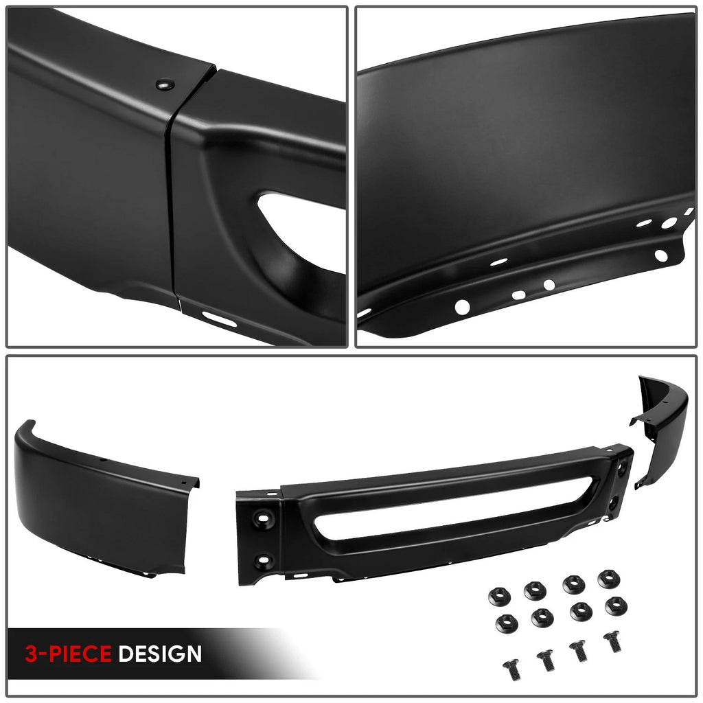Front Bumper Face Bar for Ford F-150 (2006–2008) Primered Black w/o Fog Light Holes