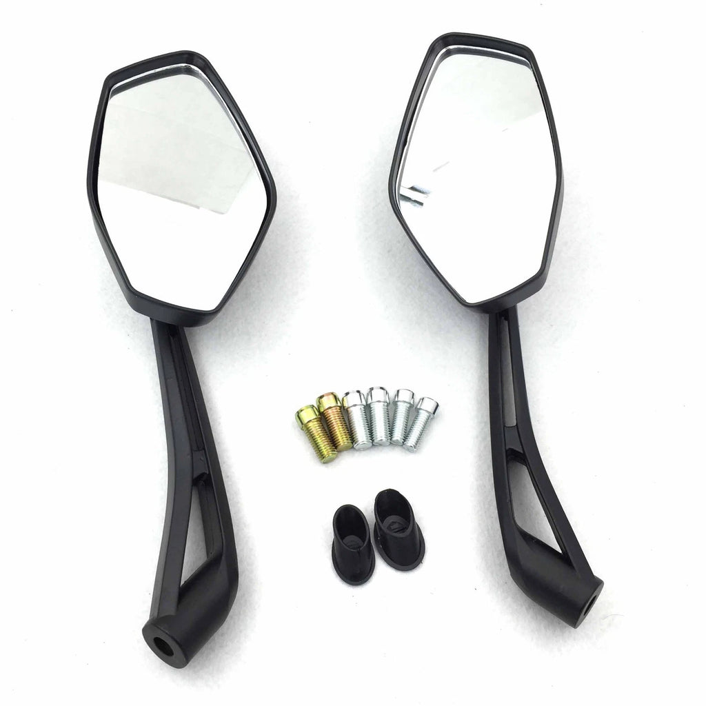 Black Rearview Mirrors for Honda CB1000R, Shadow, Valkyrie (Fit 8mm 10mm)