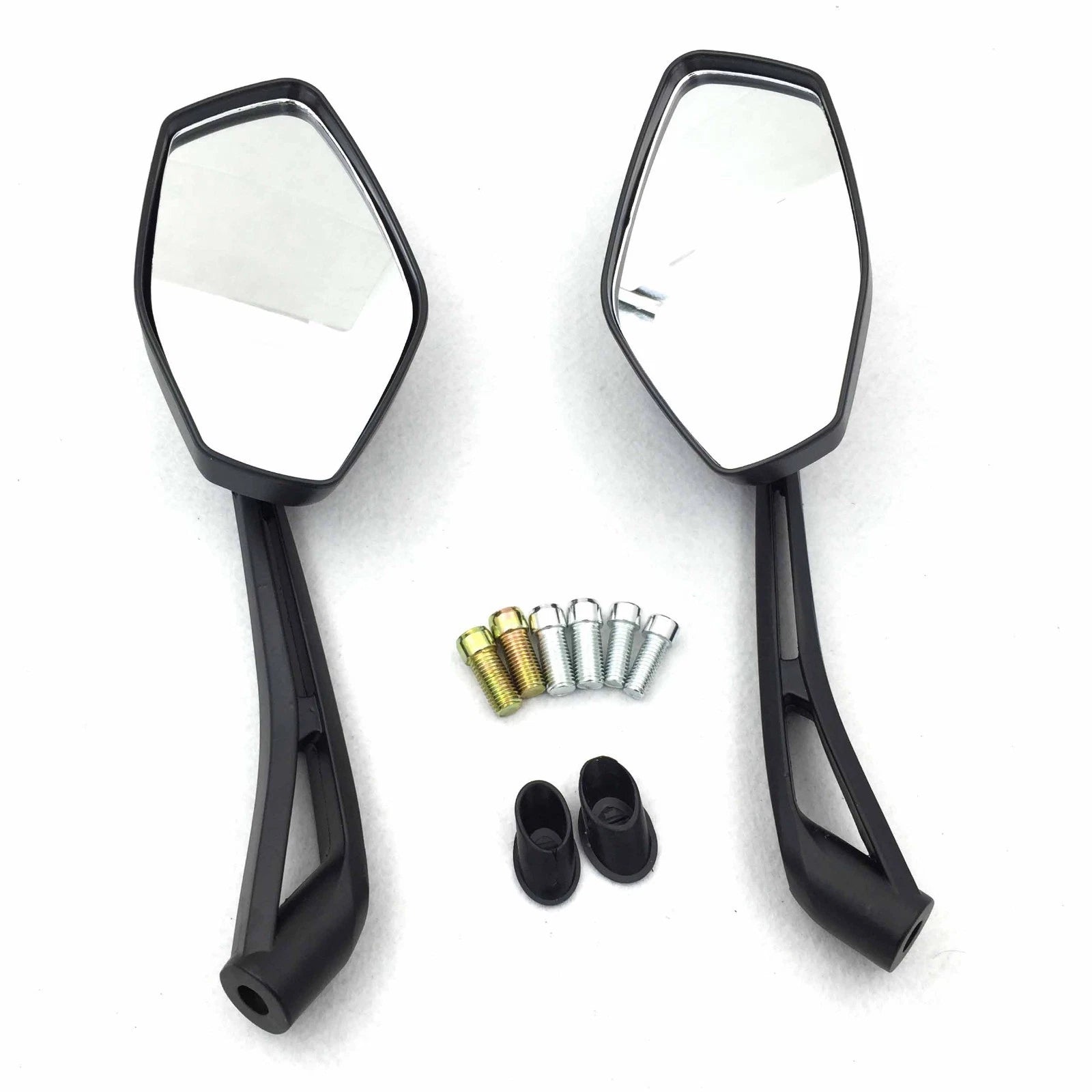 Black Rearview Mirrors for Honda CB1000R, Shadow, Valkyrie (Fit 8mm 10mm)
