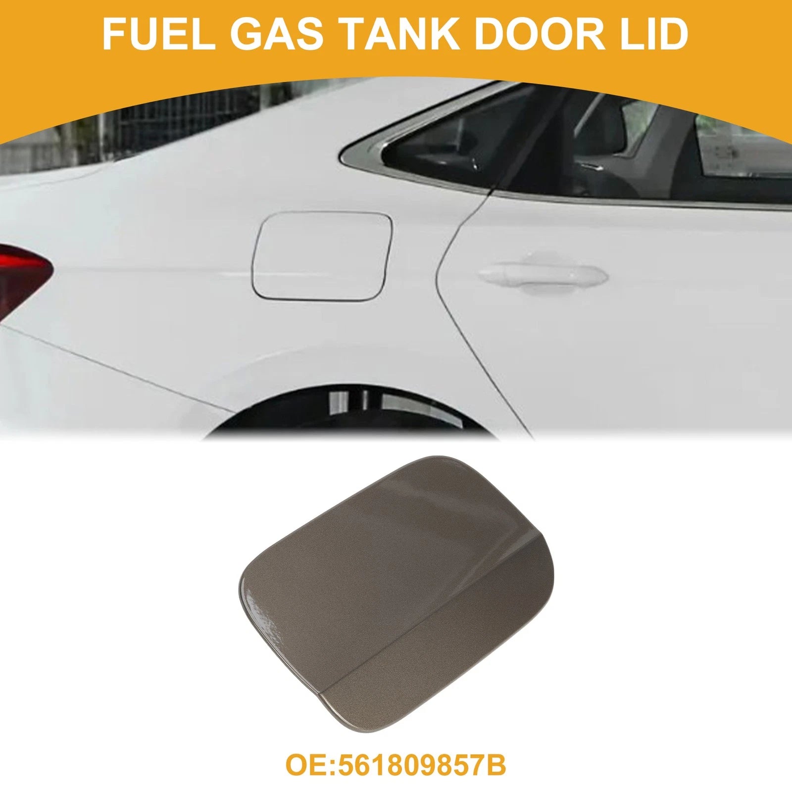Fuel Tank Door Cap for Volkswagen Passat (2011–2018) - Gold Tone