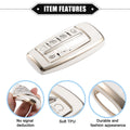 Keyless Smart Key Fob Case for Hyundai G80 GV80 8 Button TPU White (2021-2023)