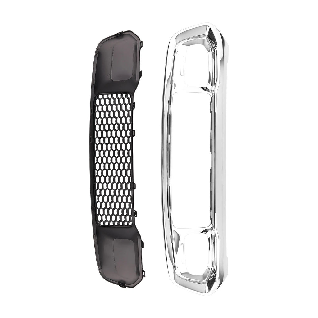 Chrome Bumper Grill Bezel & Grille Kit for Jeep Grand Cherokee (2017–2022)
