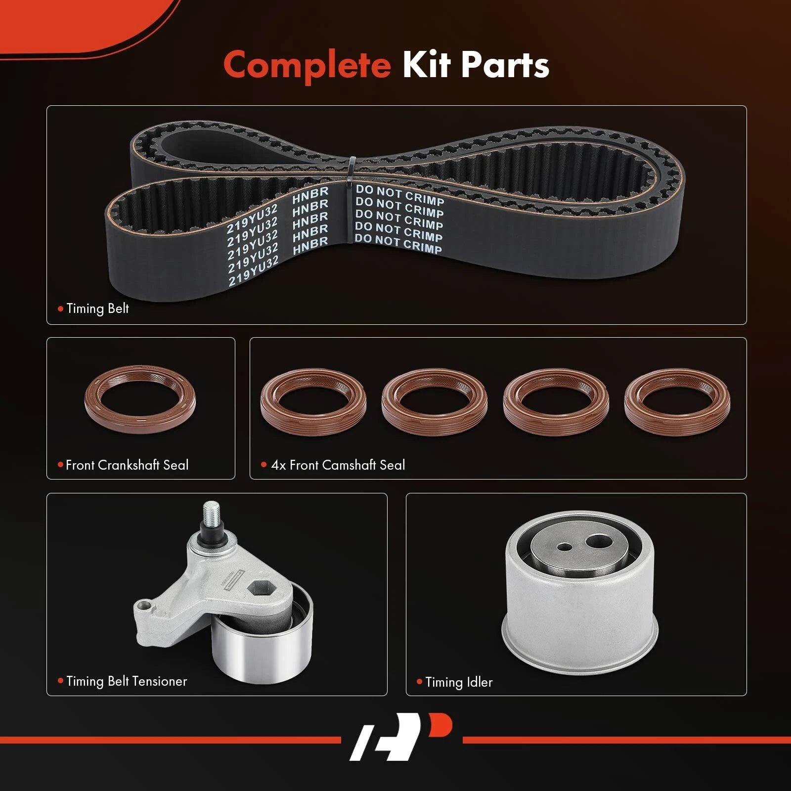 8X Timing Belt Kit for Kia Optima Hyundai Santa Fe (2001–2006)