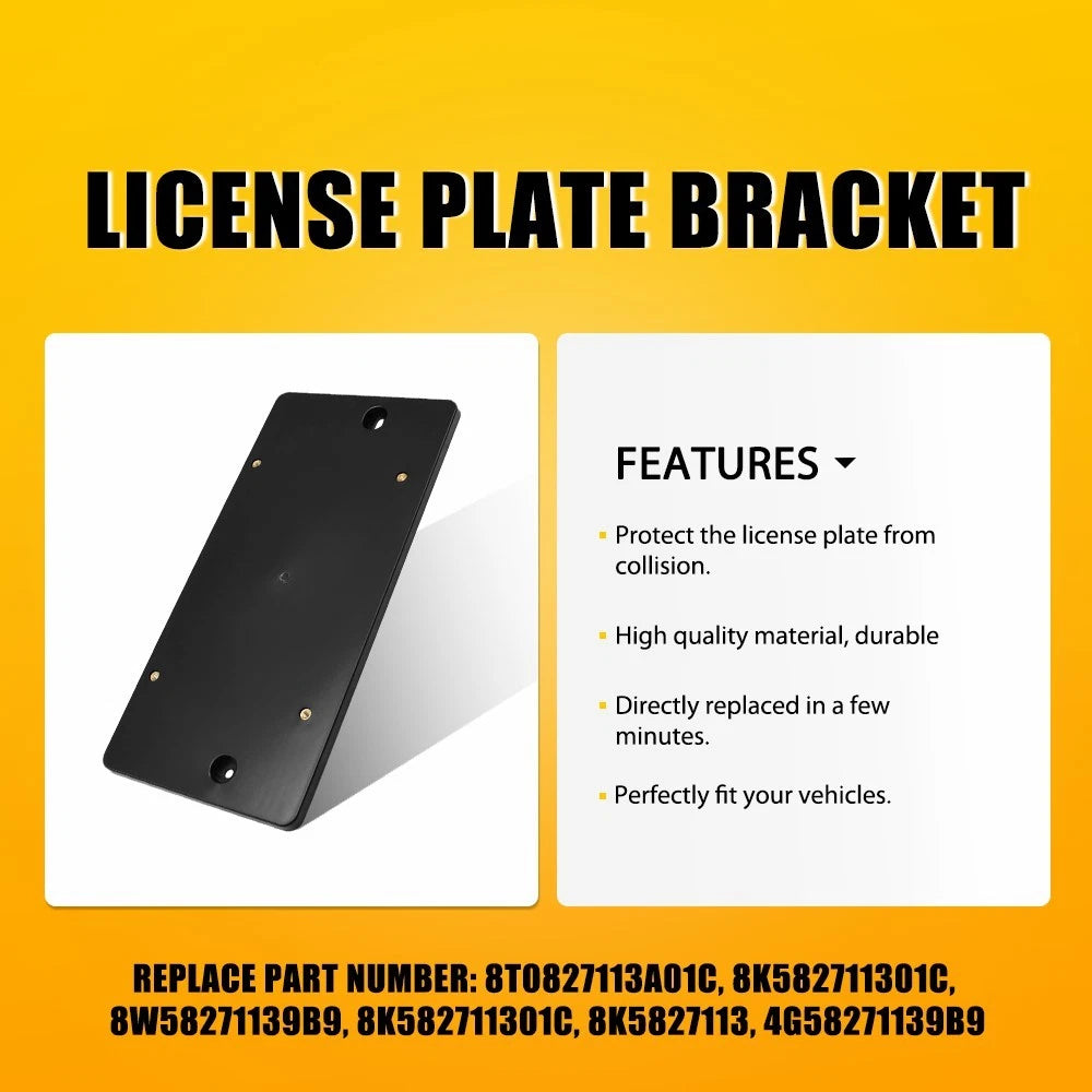 Rear License Plate Bracket for Audi A3 S3 (2014-2024)