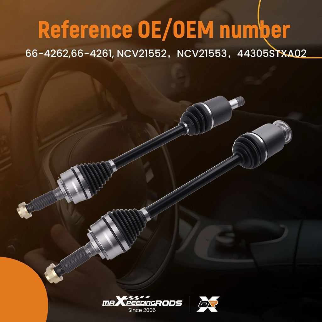 Set of 2 Complete Front CV Axle Joint Shaft Assembly for MDX Pilot