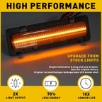 2X Amber Smoked LED Bumper Side Marker Lights for Pontiac Firebird (1982–1992)