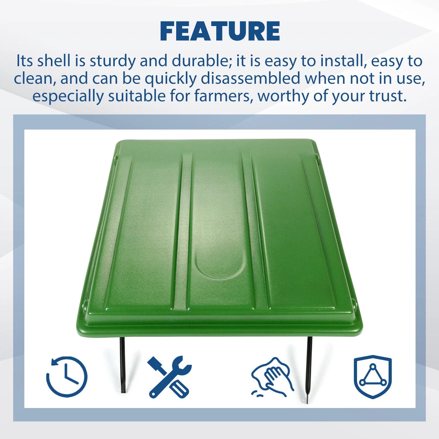 Green Top Cab Canopy with Bracket for John Deere Compact Utility Tractors (W/ROPS)