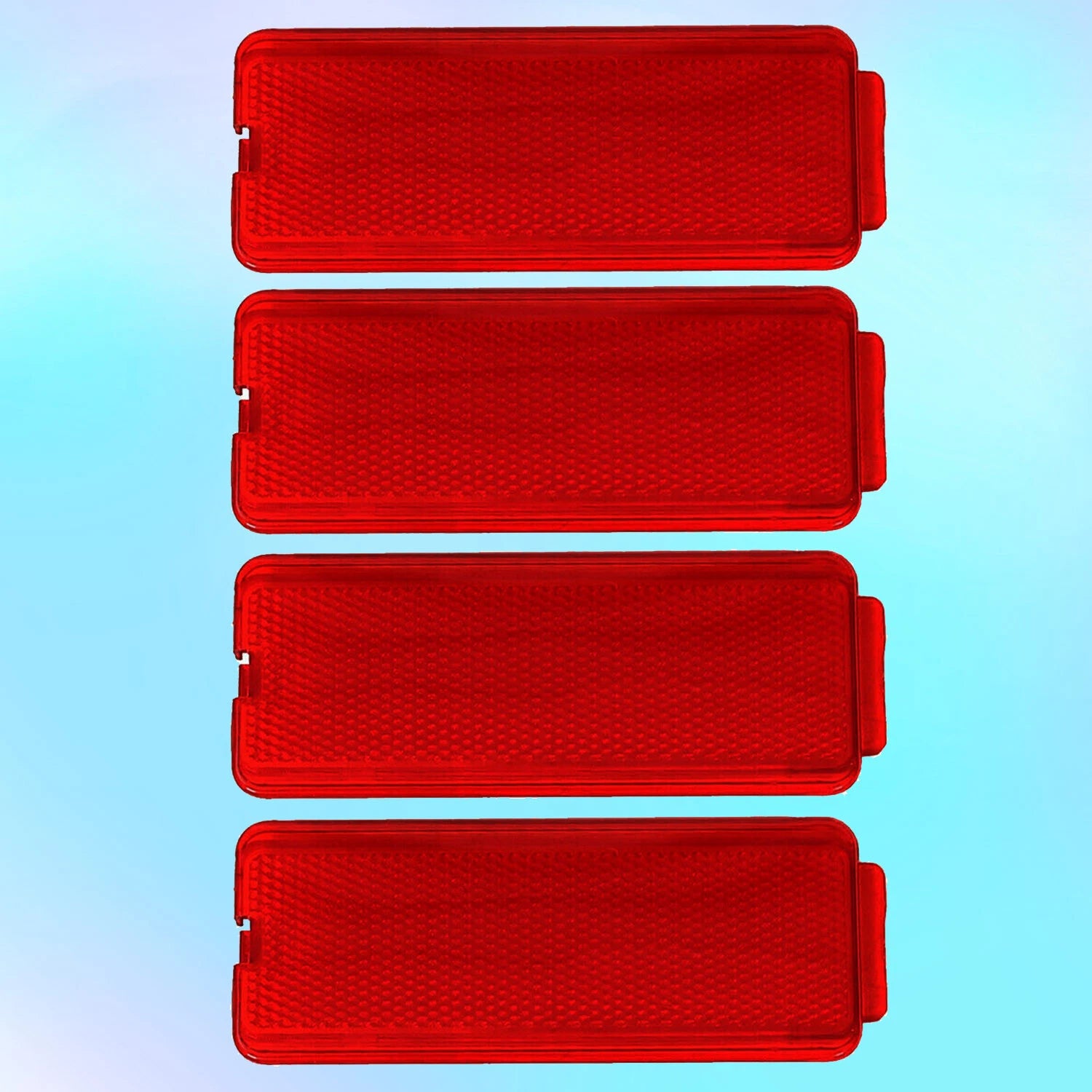 Set of 2 Red Reflector Panels for Ford F250 F350 Super Duty (1999–2007)