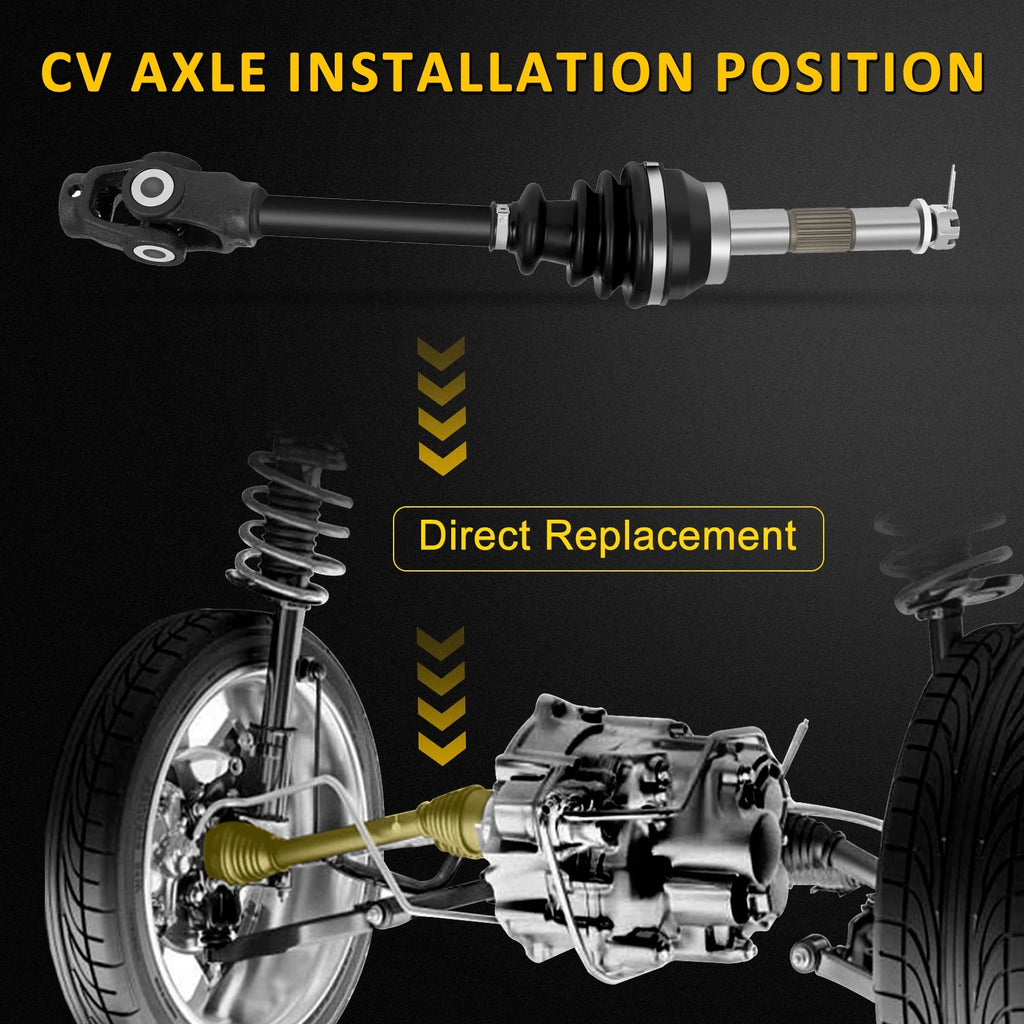 2X Front CV Axle Shaft for Polaris Sportsman 335 400 500 6X6 Magnum