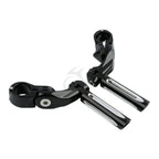 1 1/4" Black Short Angled Footpegs for Harley Road King, Glide