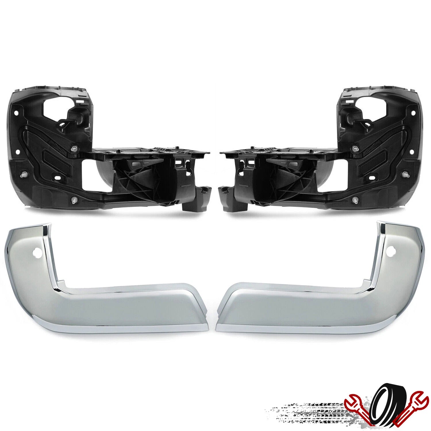 Pair Bumper End Cap for Toyota Tacoma (2016–2023)