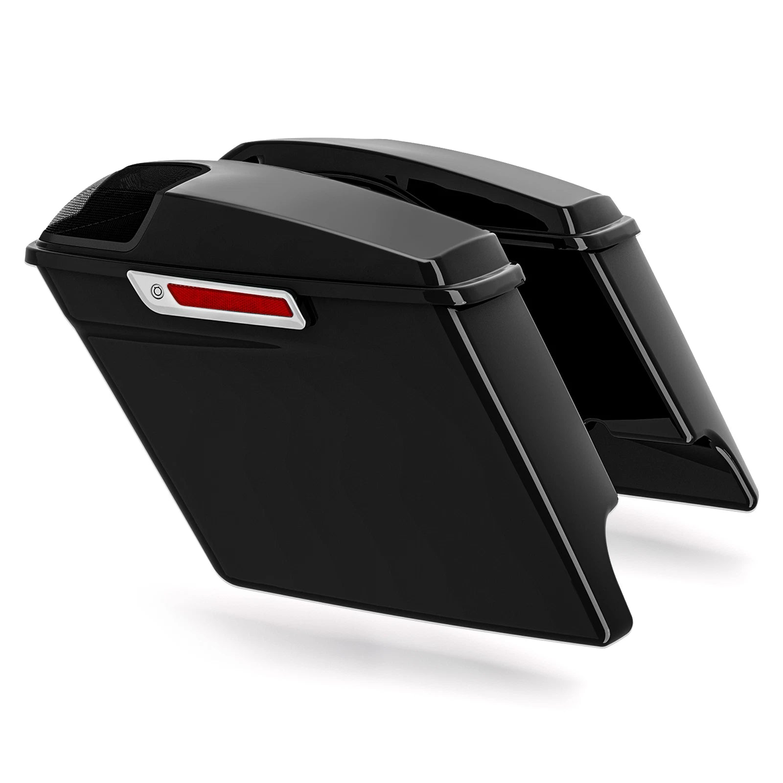 5" Stretched Hard Saddlebags with Speaker Grills for Harley Touring (1993–2013)
