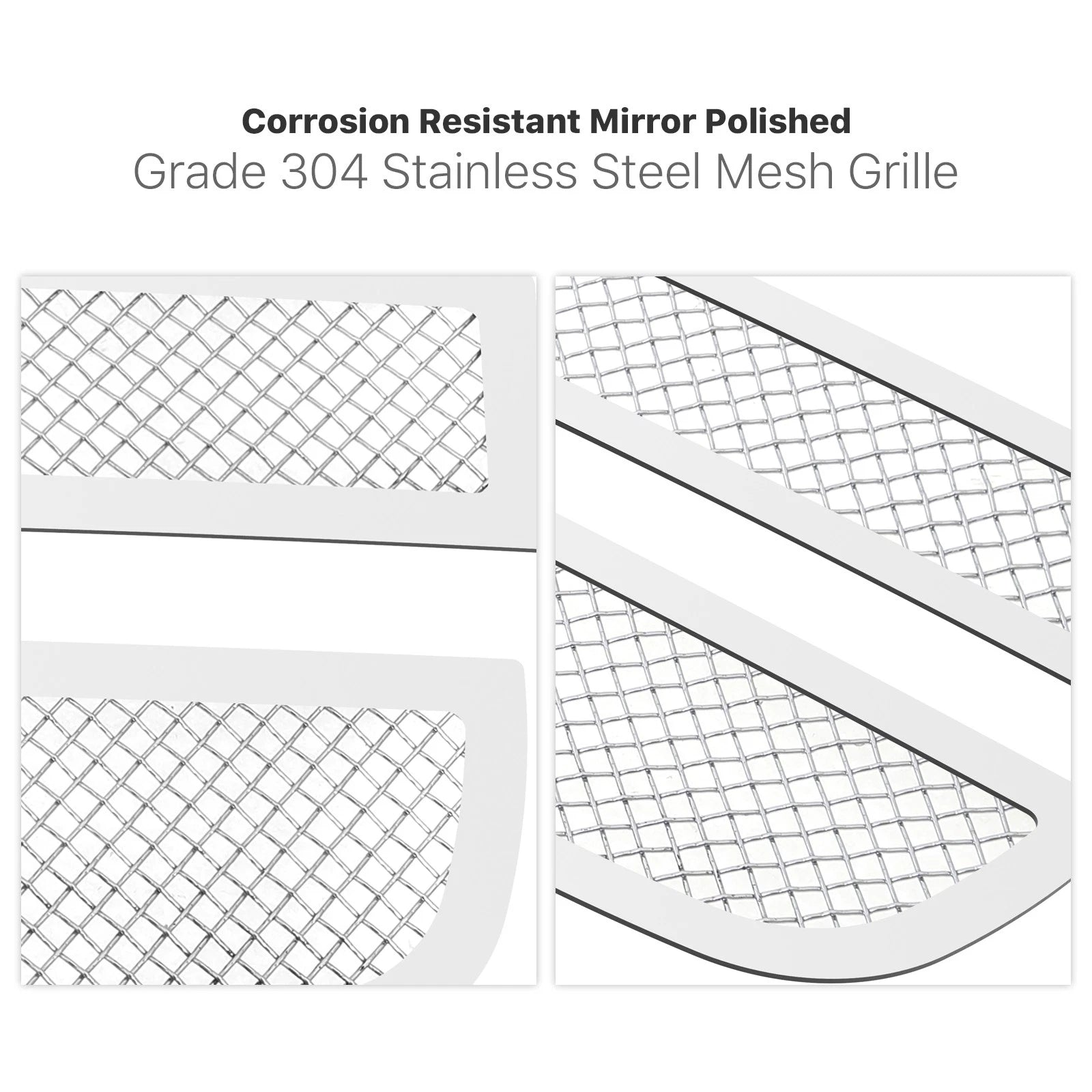 Stainless Chrome Mesh Grille Insert for Chevy Express Van (2003-2020)