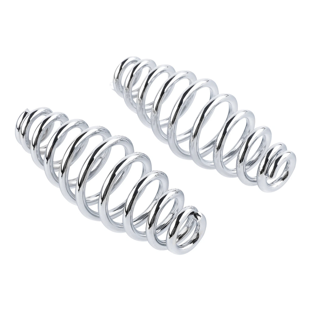 Chrome 5" Barrel Solo Seat Springs for Harley Softail