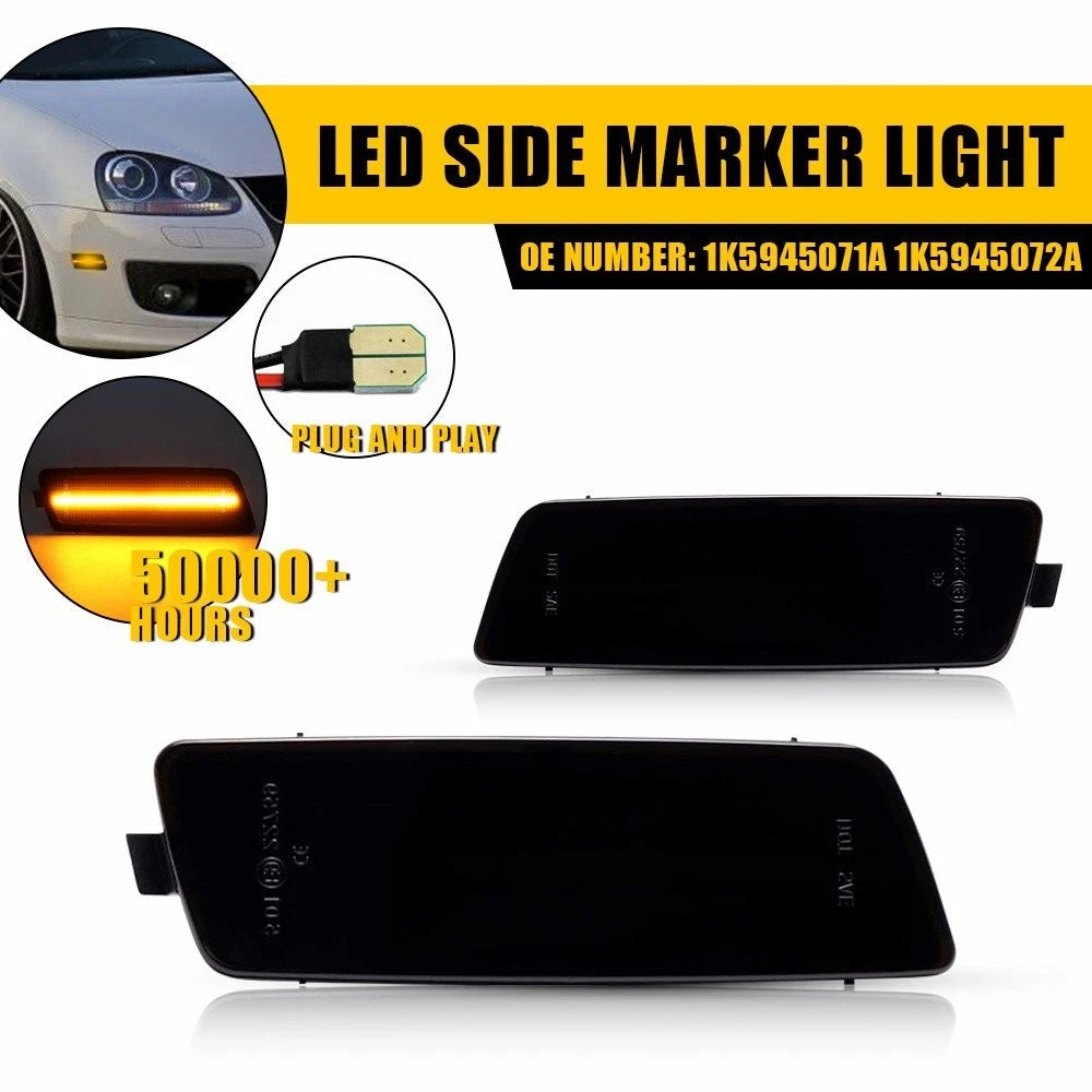 LED Side Marker Light Assembly for Volkswagen MK5 R32 MK6 (2005–2013)