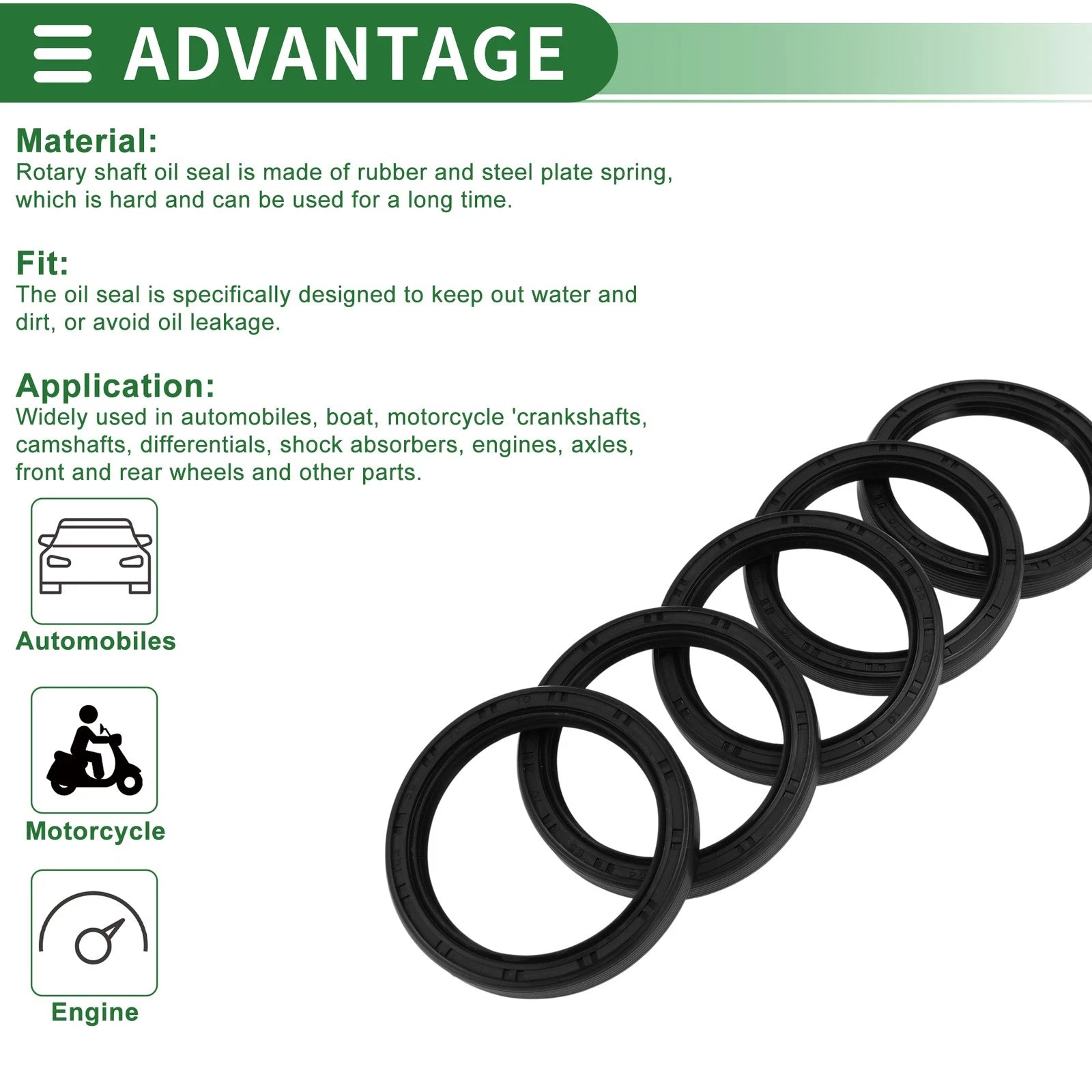 Oil Seal   - NBR Rubber 55x70x10mm