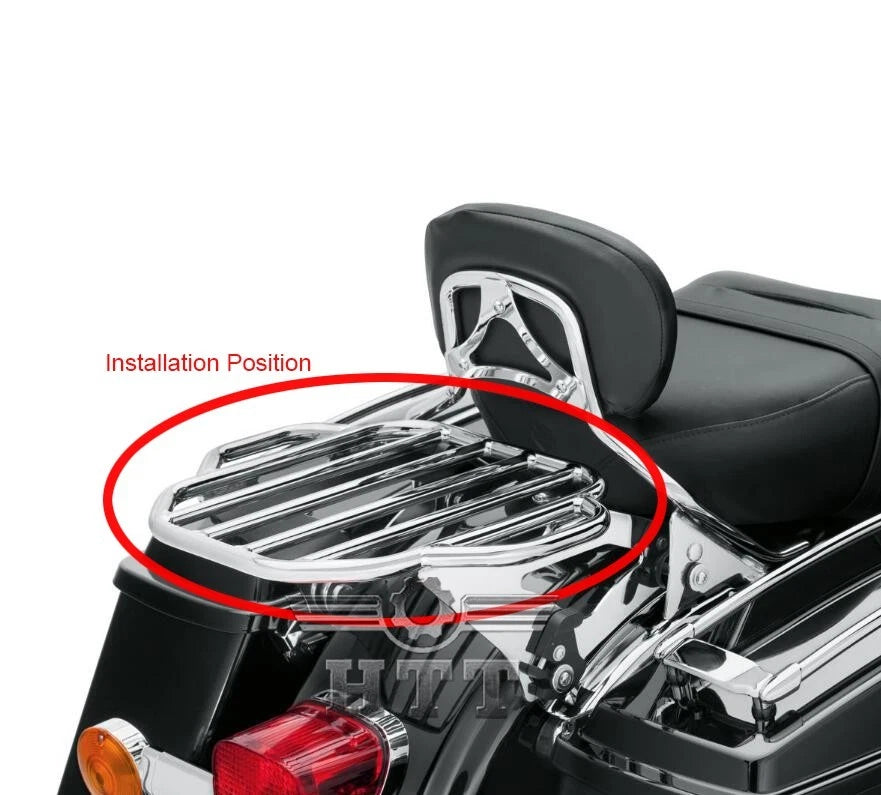 2X Chrome King Detachables Luggage Rack for Harley Touring Street Glide (2009–2016)