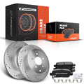Set of 2 Rear Drilled Brake Rotors & Ceramic Pads for Nissan Murano (2009–2019)