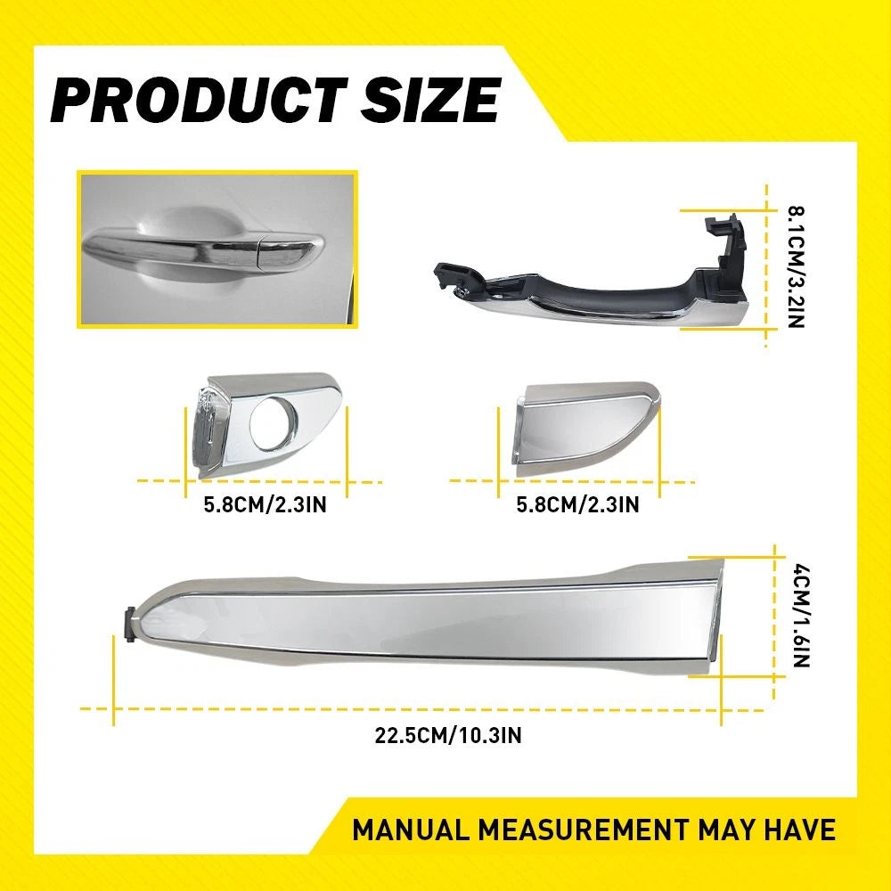 2X Chrome Exterior Door Handle for Hyundai Tucson (2016–2021)