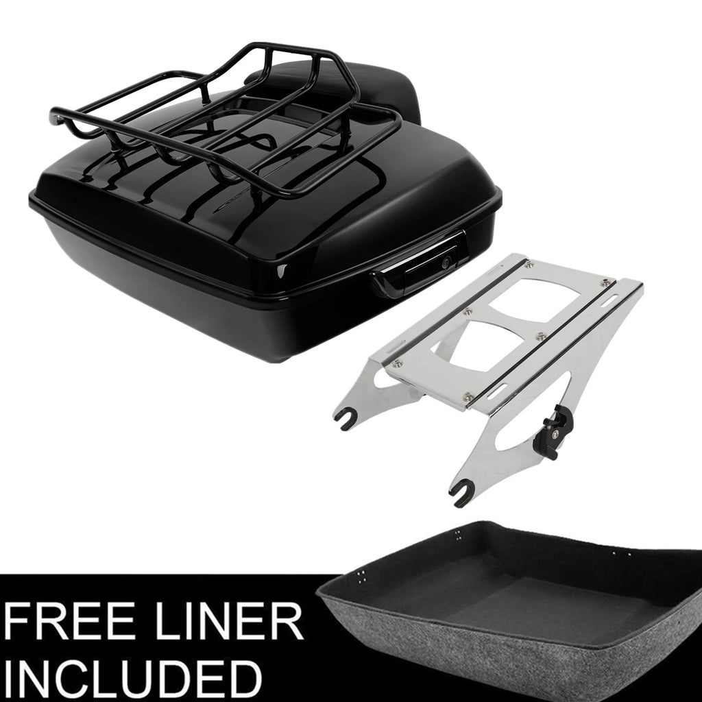 Chopped Trunk Backrest Pad & Mount Rack for Harley Touring (2014–2025)