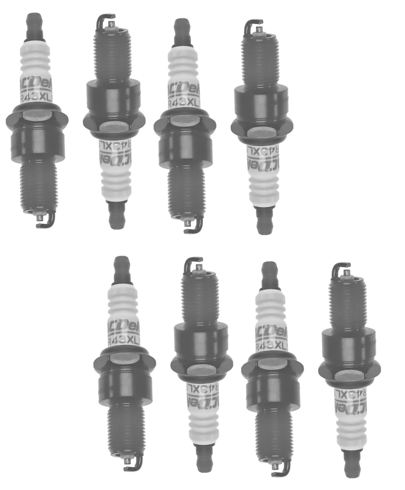 Set of 8 Spark Plugs for Pontiac, Plymouth, GMC, Chevrolet, Cadillac V8 (All Years)