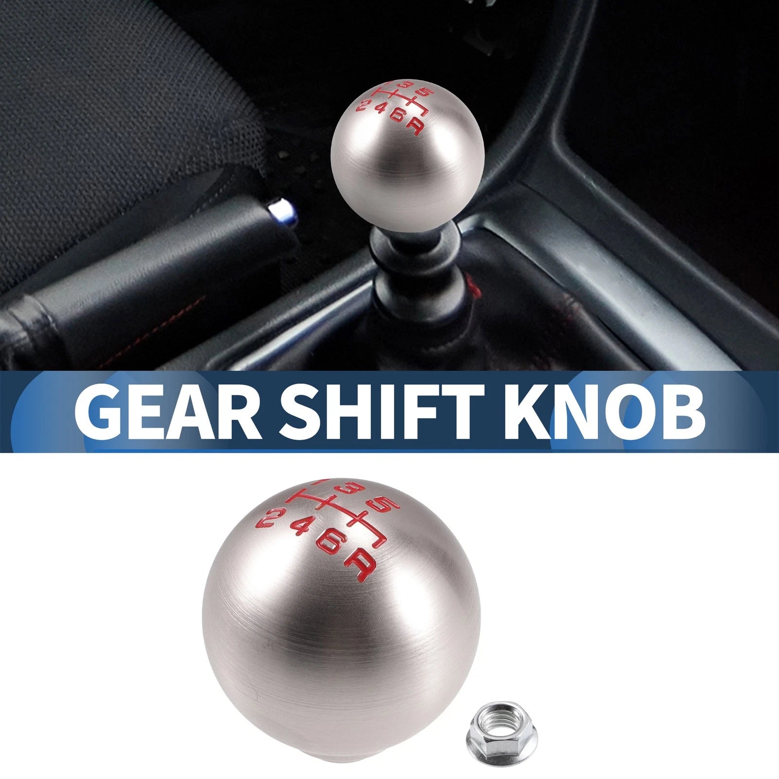 Set of 1 Aluminum Alloy 6 Speed Manual Shift Knob for Honda Accord (1990–1997)