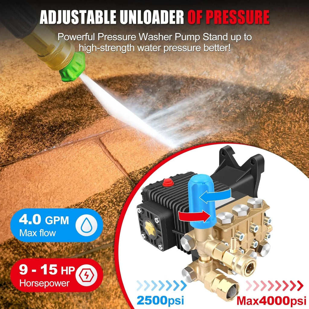 Pressure Washer Pump for 9hp/13hp/15hp (4000 PSI)