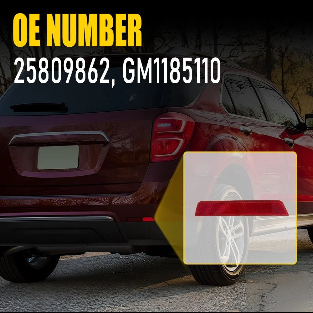 Rear Passenger Bumper Reflector for Chevrolet Equinox (2010–2017)