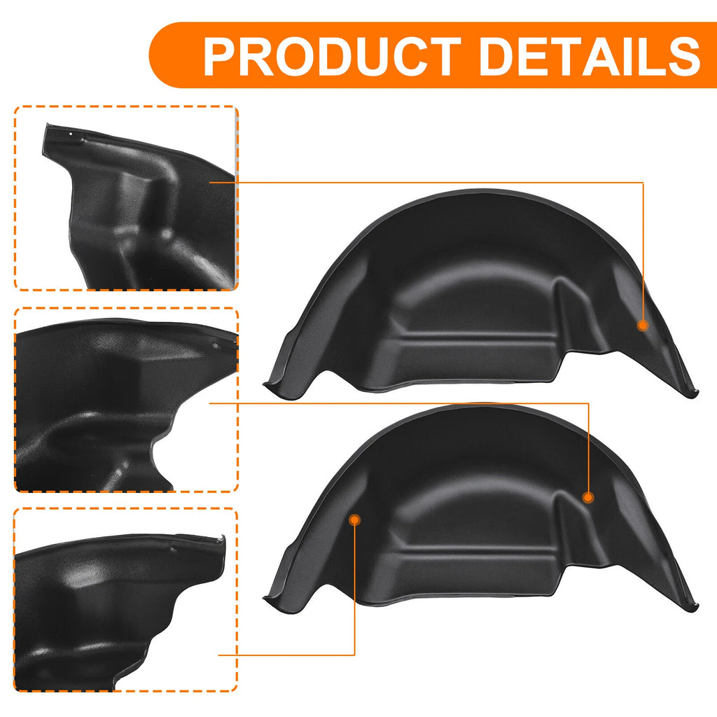 Set of 2 Wheel Well Guards Liners Inner Fender Mud Flaps for Ford F-150 (2015–2020)