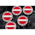 Chrome 'Stingray' Cap Covers w/Red CF Inlay for 2014-2019 Corvette Z06 Automatic